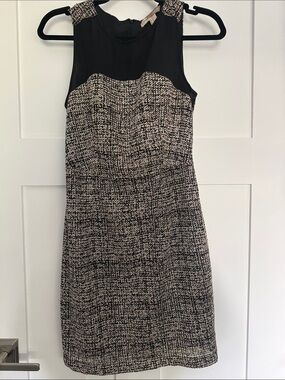 Forever 21 Black and Ivory Tweed Mini Dress